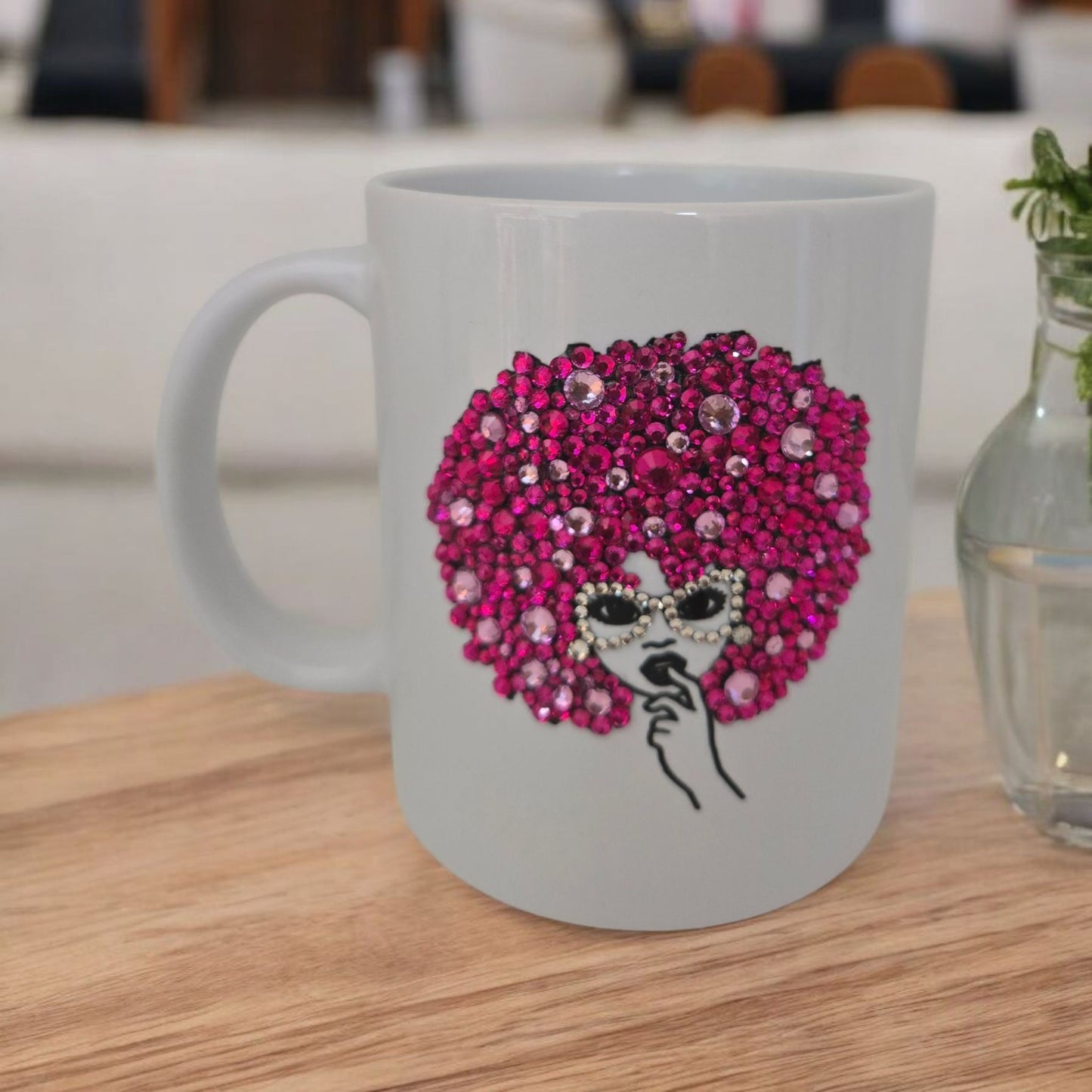 Mug strass rose